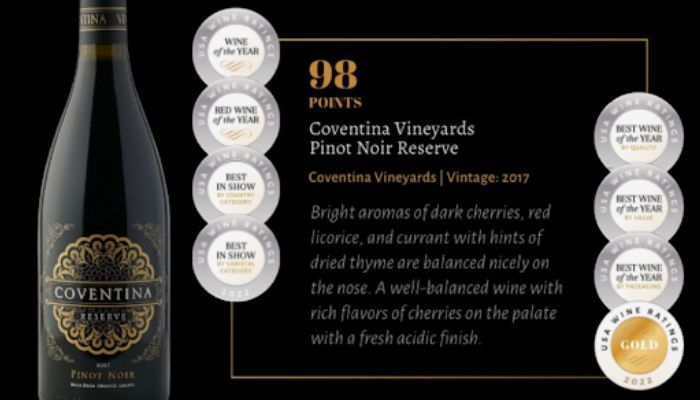 Coventina Vineyards Pinot Noir Reserve