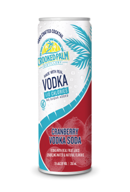 Logo for: Crooked Palm Cranberry Vodka Soda