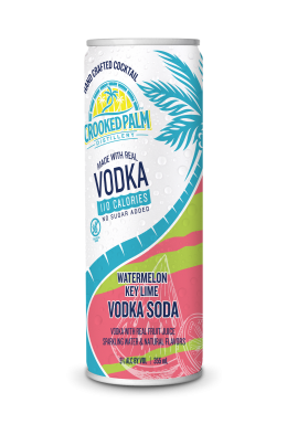 Logo for: Crooked Palm Watermelon Keylime Vodka Soda