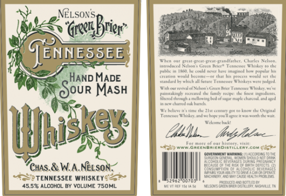 Logo for: Nelson's Green Brier Tennessee Whiskey