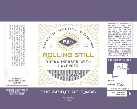 Logo for: Rolling Still Lavender Vodka