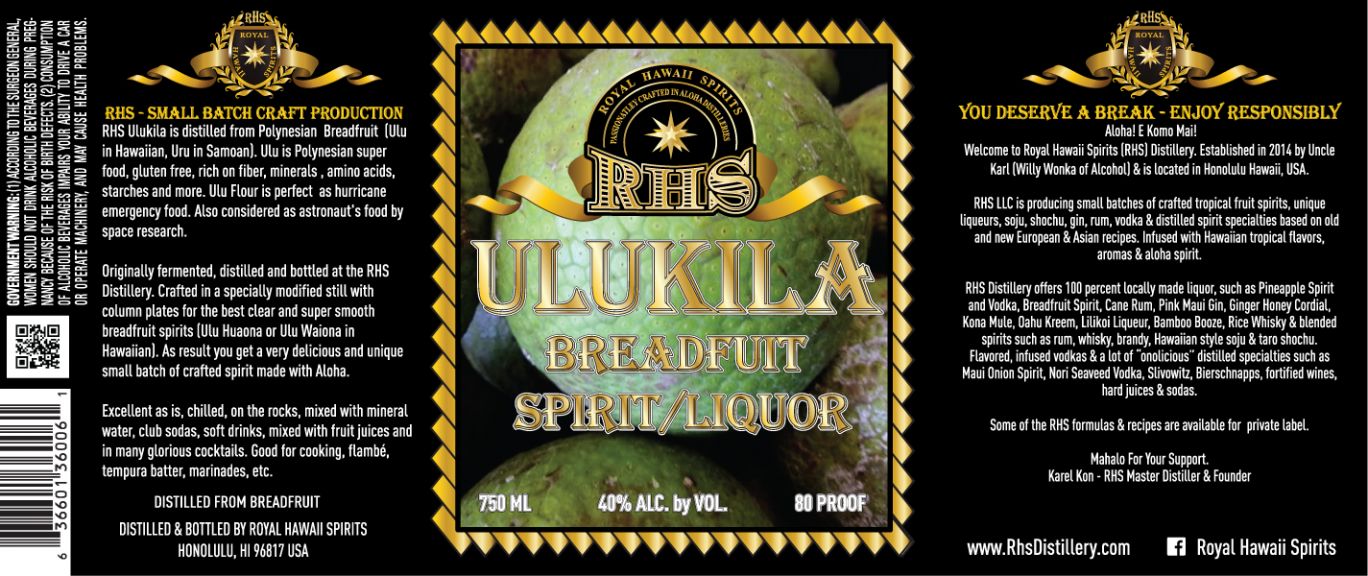 Photo for: Ulukila Breadfruit Spirit/Liquor