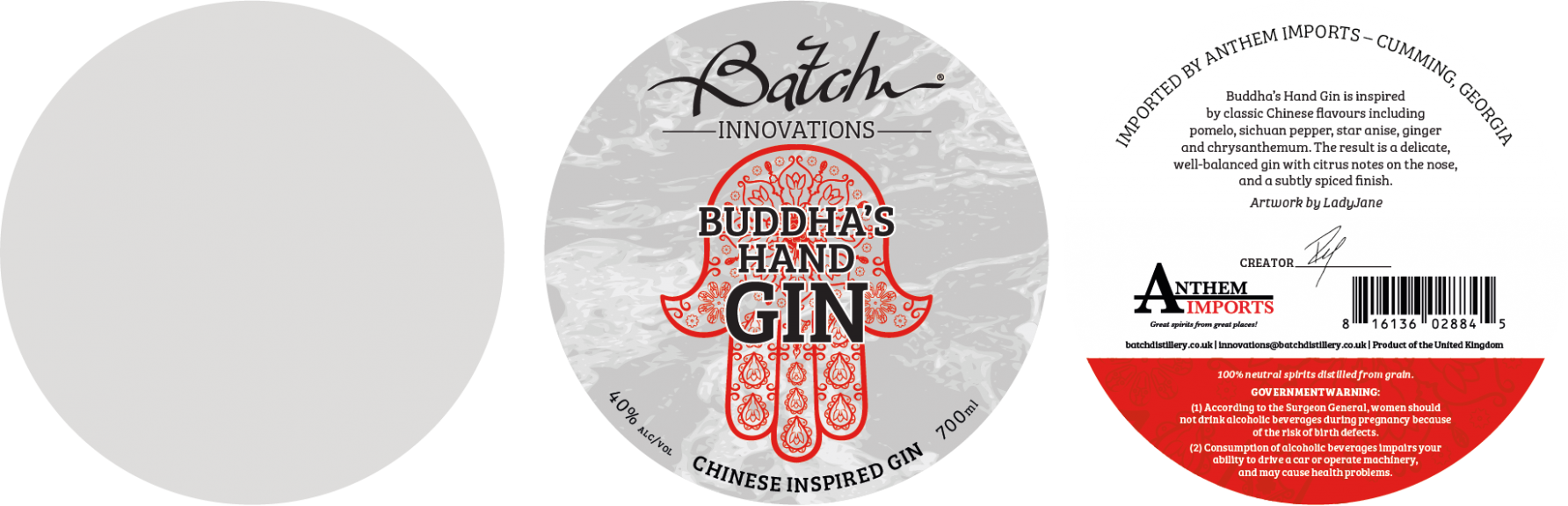 Photo for: Batch Distillery Buddha's Hand Gin