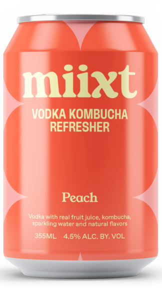 Photo for: Miixt Peach Vodka Kombucha Refresher